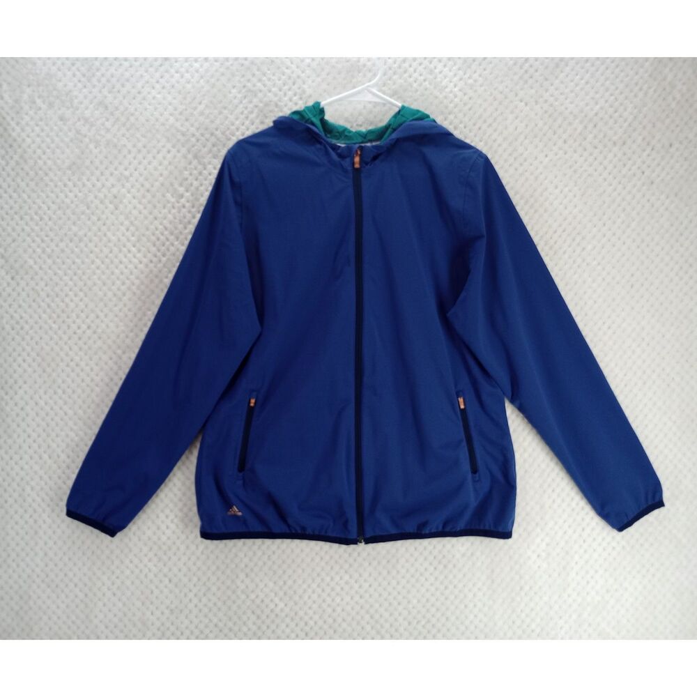Adidas Golf Climastorm Women's XL Blue Lightweight Full Zip Jacket